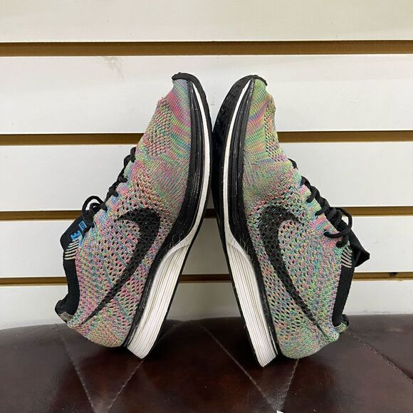Nike Flyknit Racer Multicolor 526628-304 Rainbow Trainer Runner Men’s Size 6.5 - Picture 5 of 8
